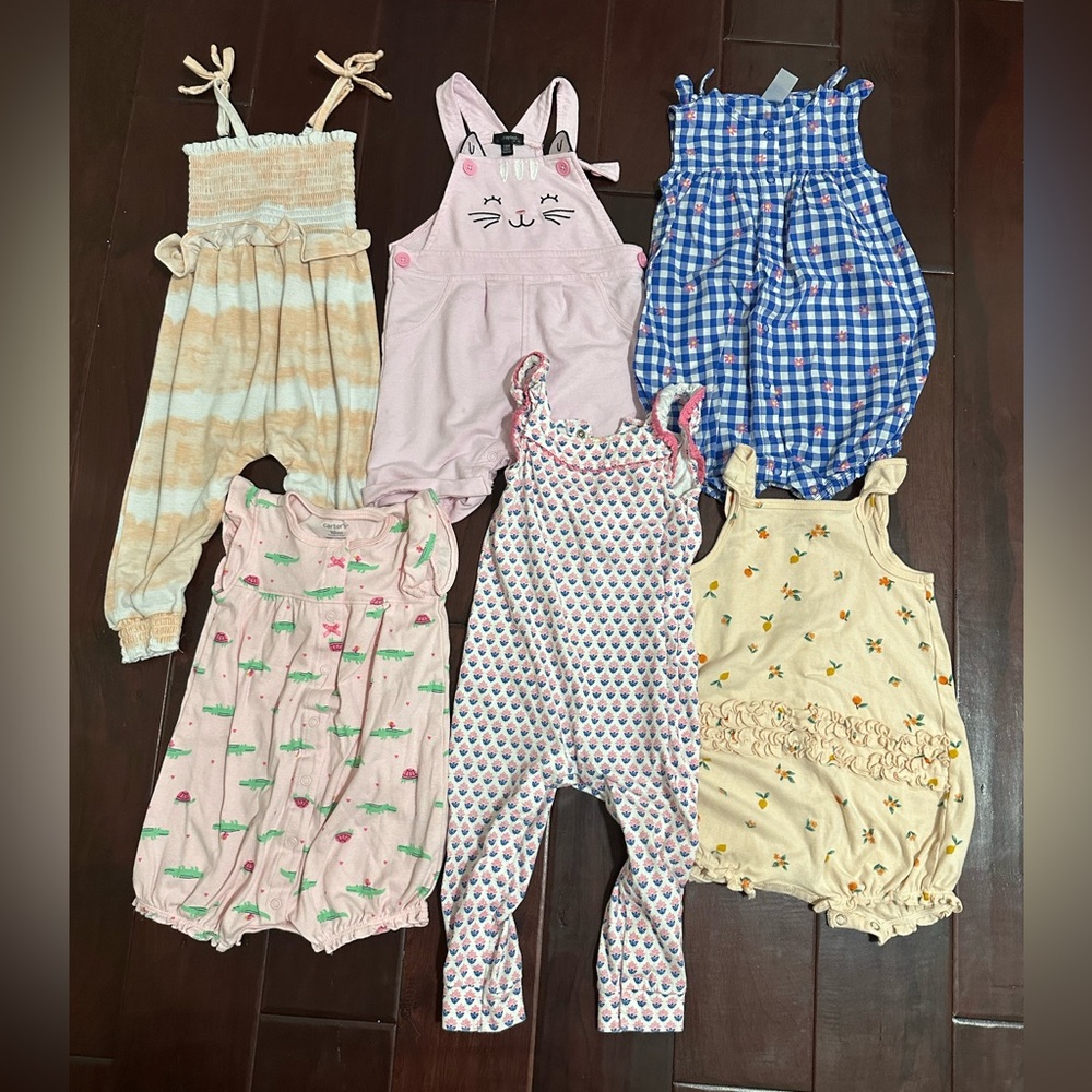Toddler girl Romper Collection Bundle Lot 18-24months